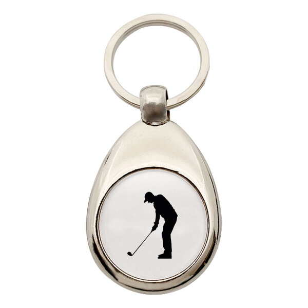 Schlüsselanhänger Golf Silhouette