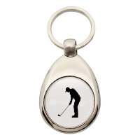 Schlüsselanhänger Golf Silhouette