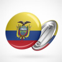 Button Ecuador Flagge Größe 59mm