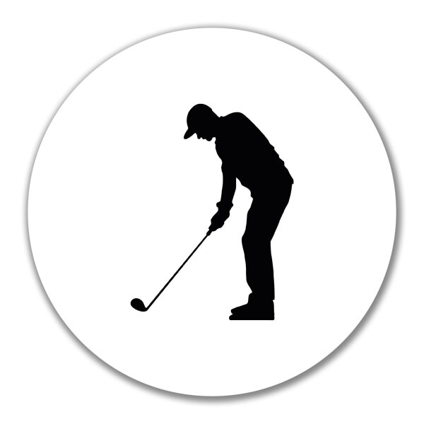 Aufkleber Golf Silhouette 10cm Sticker