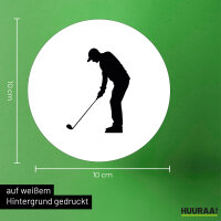 Aufkleber Golf Silhouette 10cm Sticker