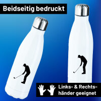 Edelstahl-Trinkflasche Golf Silhouette 500ml Wasserflasche