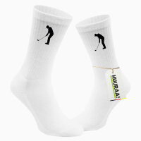 Socken Golf Silhouette Größe 37/46 White Motiv Tennissocken