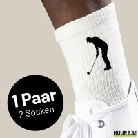Socken Golf Silhouette Größe 37/41 White Motiv Tennissocken