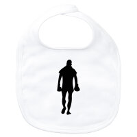 Baby Lätzchen Boxer Silhouette Klettverschluss