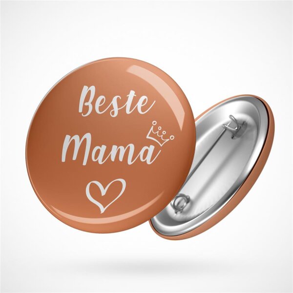 Button Beste Mama Größe 59mm