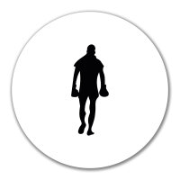 Aufkleber Boxer Silhouette 10cm Sticker