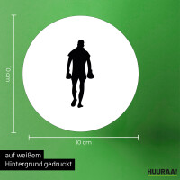 Aufkleber Boxer Silhouette 10cm Sticker