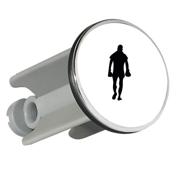 Waschbeckenstöpsel Boxer Silhouette 4cm Abflussstopfen