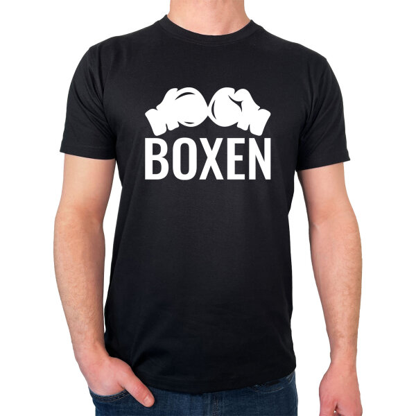 Herren T-Shirt Boxen Boxhandschuhe Größe S-3XL