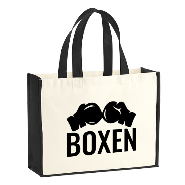 Jutetasche Boxen Boxhandschuhe 21 Liter Black