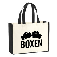 Jutetasche Boxen Boxhandschuhe 21 Liter Black