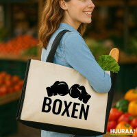 Jutetasche Boxen Boxhandschuhe 21 Liter Black
