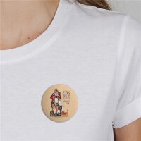 Button Cats make me happy Größe 59mm