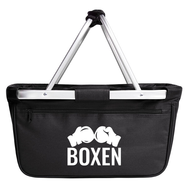 Einkaufskorb faltbar Boxen Boxhandschuhe 20 Liter Tragekorb Black