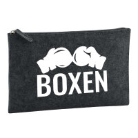 Kulturbeutel Boxen Boxhandschuhe 1 Liter Filz Charcoal...
