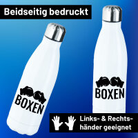 Edelstahl-Trinkflasche Boxen Boxhandschuhe 500ml Wasserflasche