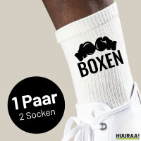 Socken Boxen Boxhandschuhe Größe 37/46 White Motiv Tennissocken