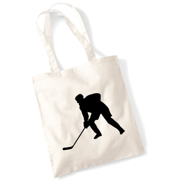 Jutebeutel Eishockey Silhouette 10 Liter