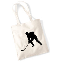 Jutebeutel Eishockey Silhouette 10 Liter