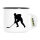 Emaille Tasse Eishockey Silhouette 300ml Vintage Emaille Becher