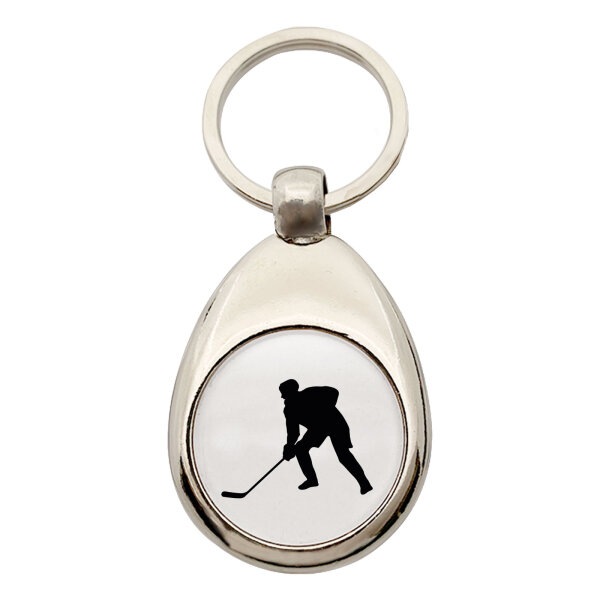 Schlüsselanhänger Eishockey Silhouette