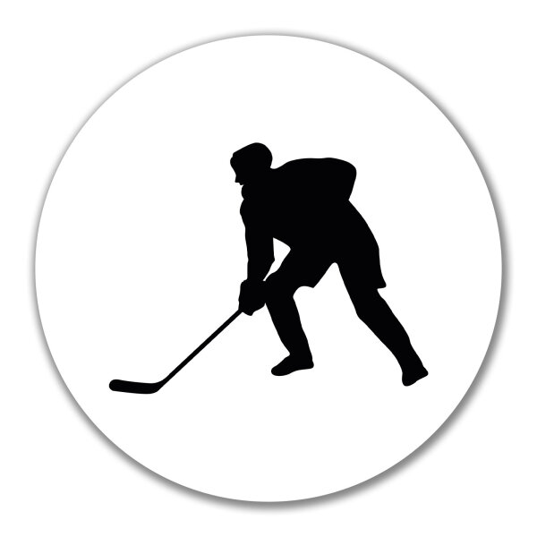 Aufkleber Eishockey Silhouette 10cm Sticker
