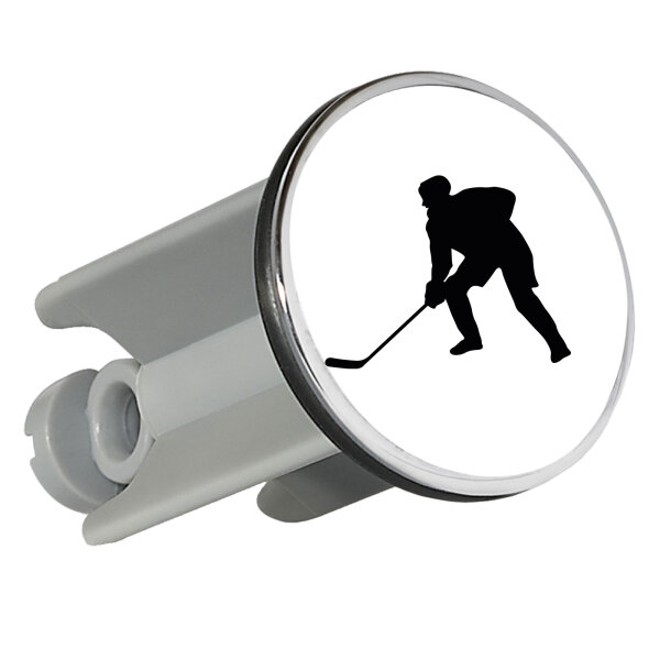 Waschbeckenstöpsel Eishockey Silhouette 4cm Abflussstopfen