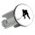 Waschbeckenstöpsel Eishockey Silhouette 4cm Abflussstopfen