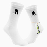 Socken Eishockey Silhouette Größe 37/46 White Motiv Tennissocken