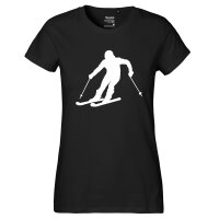 Damen T-Shirt Skifahren Silhouette Größe XS-XXL