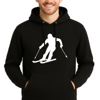 Unisex Hoodie Skifahren Silhouette Größe S-3XL