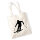 Jutebeutel Skifahren Silhouette 10 Liter