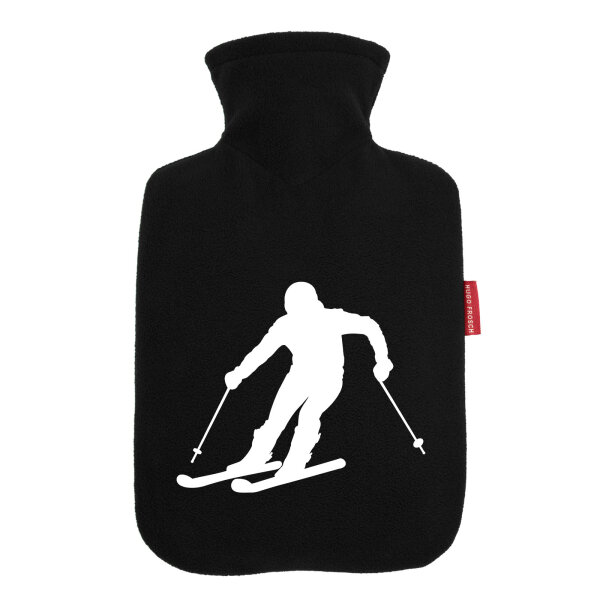 Wärmflasche Skifahren Silhouette