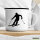Emaille Tasse Skifahren Silhouette 300ml Vintage Emaille Becher