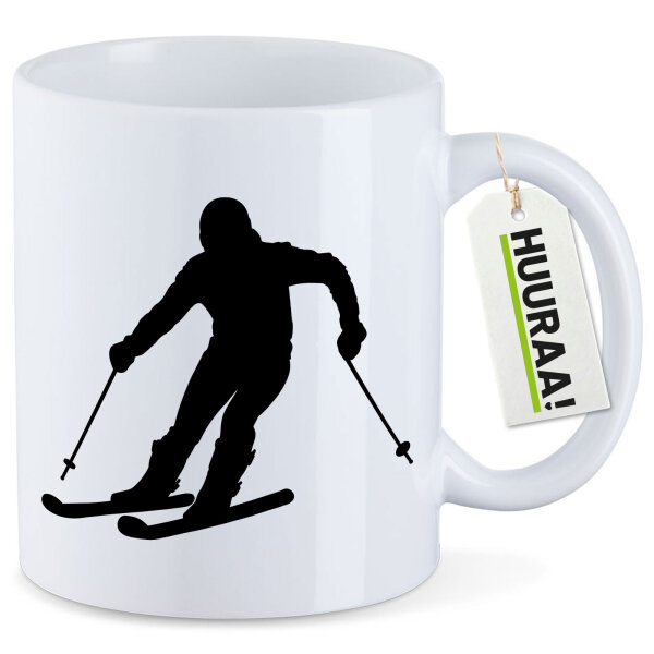 Kaffeetasse Skifahren Silhouette 330ml