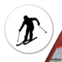 Aufkleber Skifahren Silhouette 10cm Sticker