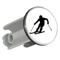 Waschbeckenstöpsel Skifahren Silhouette 4cm...