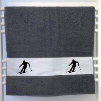 Handtuch Skifahren Silhouette 50x100cm