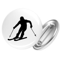 Button Skifahren Silhouette