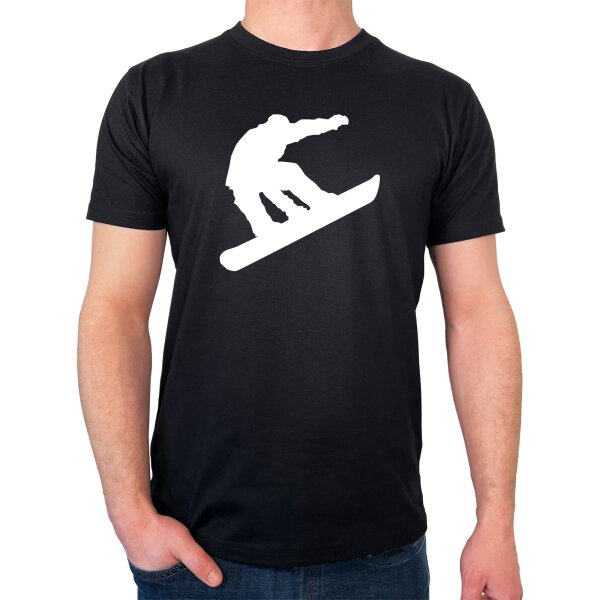 Herren T-Shirt Snowboarden Silhouette Größe S-3XL