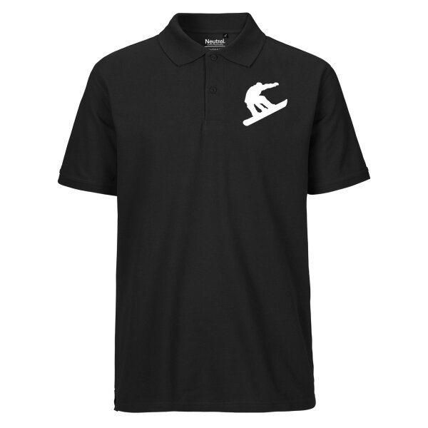 Herren Polo Shirt Snowboarden Silhouette
