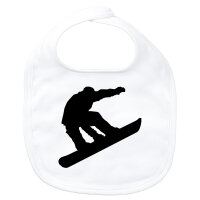 Baby Lätzchen Snowboarden Silhouette