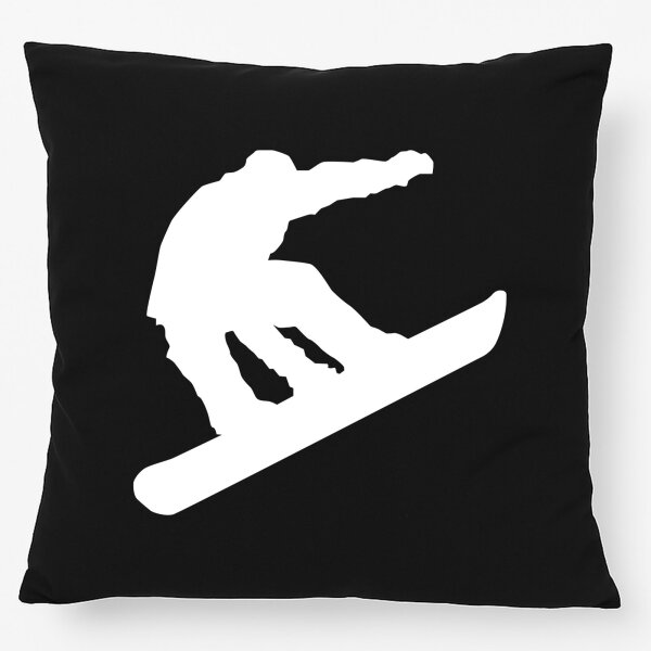 Kissen Snowboarden Silhouette 40x40cm