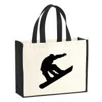Jutetasche Snowboarden Silhouette 21 Liter Black