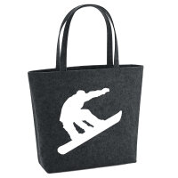 Filzshopper Snowboarden Silhouette 22 Liter Filztasche