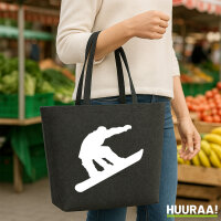 Filzshopper Snowboarden Silhouette 22 Liter Filztasche