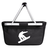 Einkaufskorb faltbar Snowboarden Silhouette 20 Liter...