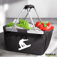 Einkaufskorb faltbar Snowboarden Silhouette 20 Liter...