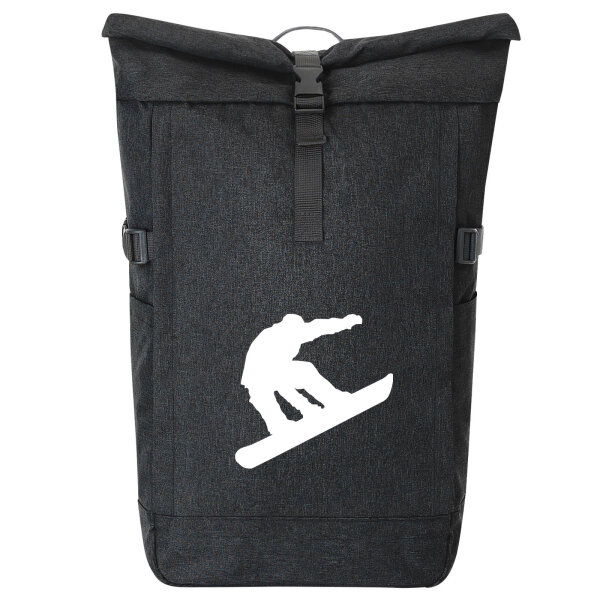 Kurierrucksack Snowboarden Silhouette 30-44 Liter Black Melange